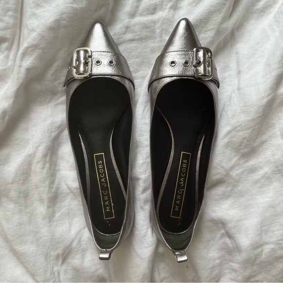 SOLD-Marc Jacobs Silver buckle flats - Picture 8 of 8